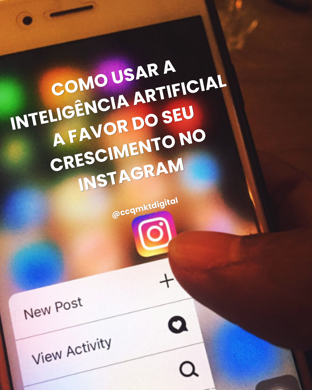 inteligencia artificial no instagram - celular com o aplicativo do instagram aberto